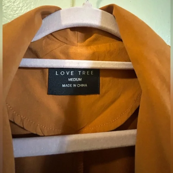 Love Tree Tan Trench Coat - Picture 3 of 4